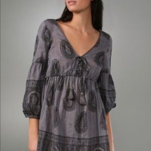NEW Juicy couture Shirred Empire Paisley Dress
